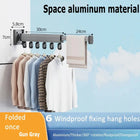 Tendedero de pared plegable con poste extendido
