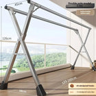 Tendedero de Ropa Retráctil y Plegable para Balcón de Acero Inoxidable