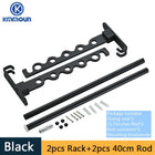 Tendedero de Ropa Plegable de Aluminio Negro Mate para Balcón