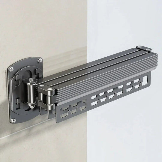 Tendedero plegable retráctil de pared - vista lateral
