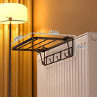 Tendedero de Pared para Radiador - Estante Secador Plegable - Ahorro de Espacio para Prendas de Invierno (Negro/Blanco)