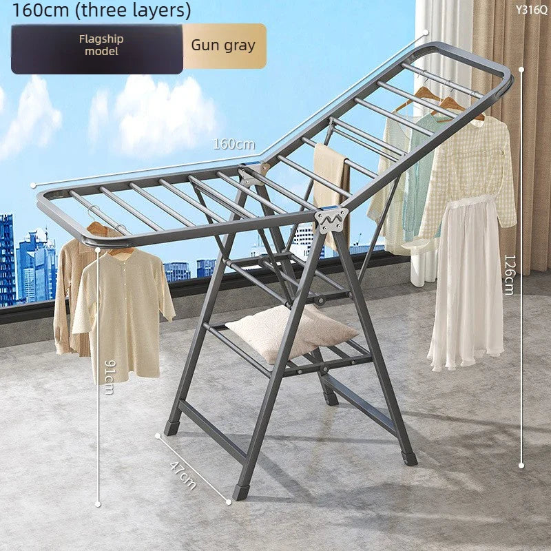 Tendedero de ropa plegable multifuncional para interior y exterior