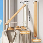 Tendedero de ropa plegable invisible extensible para pared sin taladro