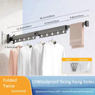 Tendedero de Ropa Retráctil Sin Perforación con Ventosa - Portátil y Plegable