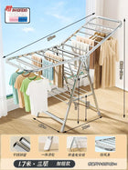 Tendedero de Ropa Plegable de Acero Inoxidable Multifuncional para Balcón