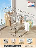 Tendedero de Ropa Plegable de Acero Inoxidable Multifuncional para Balcón