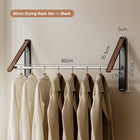 Tendedero de Ropa Plegable para Ventana y Balcón, Extensible e Invisible, Colgador de Pared Sin Taladro