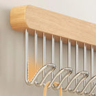 Organizador de armario retráctil de madera