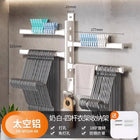 Tendedero de Ropa de Pared para Balcón, Toallero Perforado para Cocina y Baño