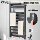 Toallero Eléctrico Calefactado con Pantalla Digital y Termostato Táctil, Secador para Toallas y Ropa, Acero Inoxidable 304