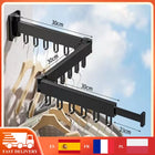 Tendedero plegable de aluminio con soporte de pared