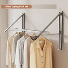 Tendedero de Ropa Plegable para Ventana y Balcón, Extensible e Invisible, Colgador de Pared Sin Taladro