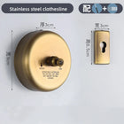 Tendedero de Ropa Retráctil de Acero Inoxidable con Cuerda, Organizador de Lavandería