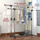 Tendedero de Ropa Plegable de Interior - Una Barra, Organizador de Plástico para Dormitorio
