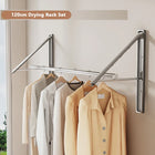 Tendedero de Ropa Plegable para Ventana y Balcón, Extensible e Invisible, Colgador de Pared Sin Taladro