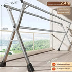 Tendedero de Ropa Retráctil y Plegable para Balcón de Acero Inoxidable