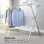 Tendedero de ropa plegable de acero inoxidable resistente