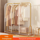 Funda Transparente para Perchero de Ropa, Cubierta Antipolvo de PEVA con Cremallera, Impermeable Protector de Ropa