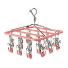 Tendedero de Ropa de Acero Inoxidable con Pinzas Antideslizantes 18/24 Clips Ahorro de Espacio