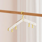 Percha de Ropa Plegable 5/10 Piezas con Pinzas sin Marcas para Secar Ropa y Calcetines, Ideal para Viajes y Hoteles