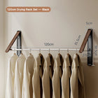 Tendedero de Ropa Plegable para Ventana y Balcón, Extensible e Invisible, Colgador de Pared Sin Taladro