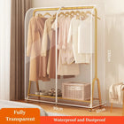 Funda Transparente para Perchero de Ropa, Cubierta Antipolvo de PEVA con Cremallera, Impermeable Protector de Ropa