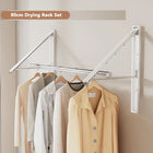 Tendedero de Ropa Plegable para Ventana y Balcón, Extensible e Invisible, Colgador de Pared Sin Taladro