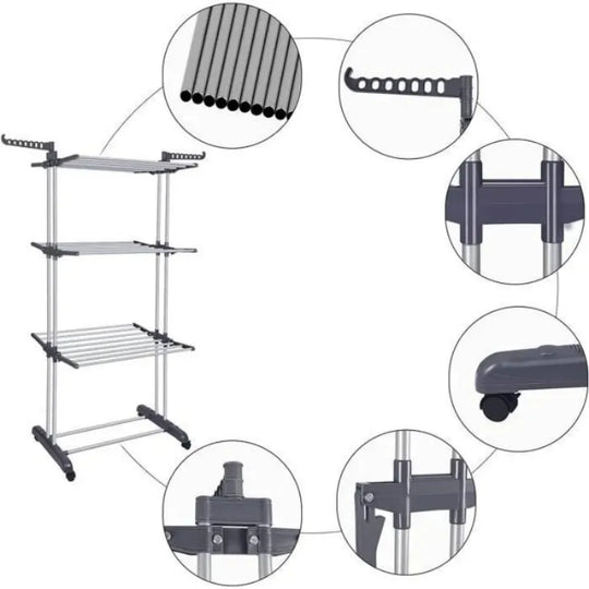 Estructura resistente de acero inoxidable del tendedero