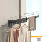 Tendedero de Ropa Plegable de Aluminio, Secador de Pared Plegable, Ahorrador de Espacio