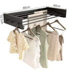 Tendedero de Ropa Plegable Invisible para Pared, Extensible para Interior, Balcón, Baño