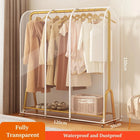 Funda Transparente para Perchero de Ropa, Cubierta Antipolvo de PEVA con Cremallera, Impermeable Protector de Ropa