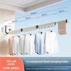 Tendedero de Ropa Plegable Telescópico con Ventosa, Colgador Invisible para Balcón