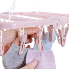 1 Pieza 32 Pinzas Percha Plegable para Secar Ropa - Antiviento Calcetines Ropa Interior Bebé Organizador