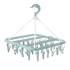 1 Pieza 32 Pinzas Percha Plegable para Secar Ropa - Antiviento Calcetines Ropa Interior Bebé Organizador