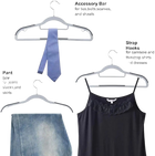 10 Perchas Antideslizantes para Ropa Seca y Húmeda - Perchas de Armario Engrosadas