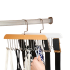 2 Piezas/Colgador de Ropa de Madera Sólida con Forma Ondulada Multifuncional para Hogar, Gancho para Colgar, Solución de Almacenamiento