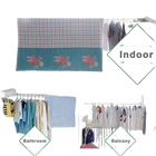 2X Tendedero Retráctil Telescópico de Pared, 4 Líneas para Interior y Exterior