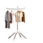 Abiglifty Tendedero de Ropa Giratorio y Plegable, Ahorro de Espacio, Libre Soporte, 2 Niveles