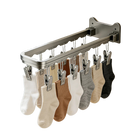 Colgador de Calcetines de Pared Plegable con 14 Pinzas - Tendedero de Ropa