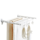 Colgador de Ropa Plegable de Pared Retráctil - Secador de Aluminio para Interior y Exterior