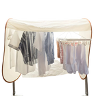 Cubierta Impermeable para Tendedero Exterior, 160 cm, Nylon Resistente a UV, Antipolvo y Antipájaros con Cremallera Fácil