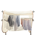 Cubierta Impermeable para Tendedero Exterior, 160 cm, Nylon Resistente a UV, Antipolvo y Antipájaros con Cremallera Fácil