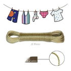 Cuerda de ropa portátil de acero recubierto de PVC de 10/20/30/50 m para viajes, camping, jardinería y secado al aire libre