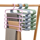 Estante de Almacenamiento de Pantalones Multifuncional de 5 Capas con 8 Ganchos