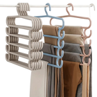 Estante de Almacenamiento de Pantalones Multifuncional de 5 Capas con 8 Ganchos