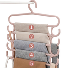 Estante de Almacenamiento de Pantalones Multifuncional de 5 Capas con 8 Ganchos