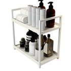 Estante Organizador Doble de Escritorio, Tendedero de Ropa para Cocina y Baño, Estante para Perfumes y Cosméticos para Tocador