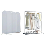 Funda Transparente para Perchero de Ropa, Cubierta Antipolvo de PEVA con Cremallera, Impermeable Protector de Ropa