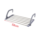GREATOYAR Tendedero Plegable 58x32cm, Estante Ajustable de Acero Inoxidable para Radiador, Balcón o Baño, Diseño Compacto para Secar Toallas y Ropa, A