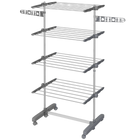 HOMCOM tendedero de ropa plegable con alas laterales extensibles para interior y exterior 142x55x172 cm 4 niveles Gris